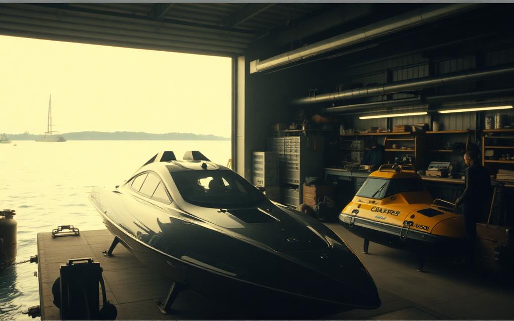 Speedboat and submersible workshop