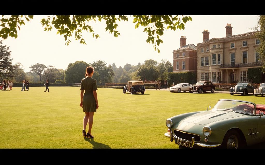 Fashion presentation at an English estate