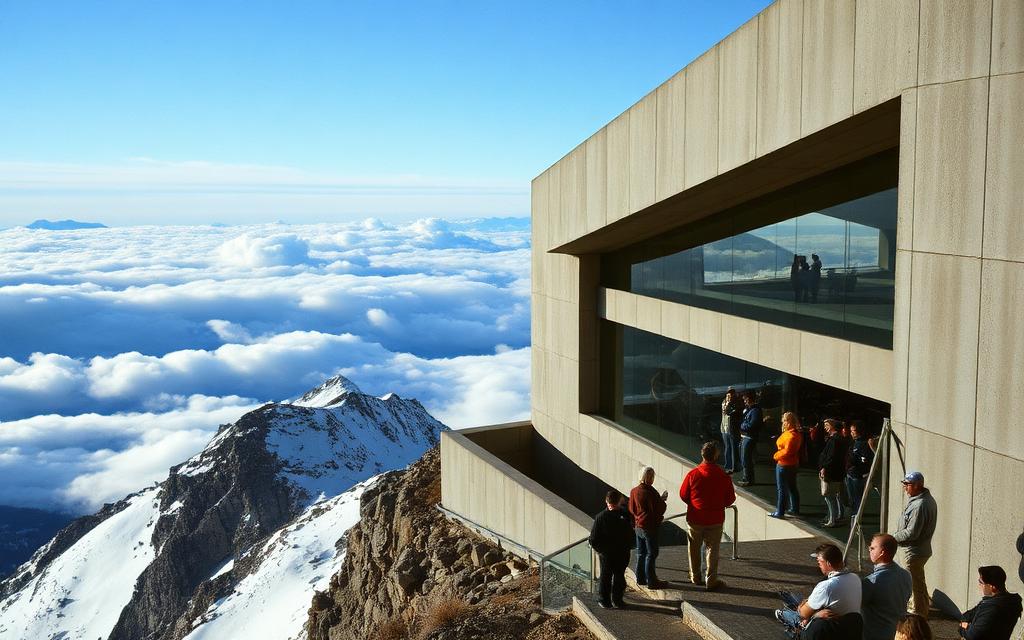 Mountaintop museum in the Alps